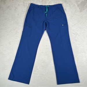 Figs Cairo Cargo Scrub Pants Men XXL Zip Fly Drawstring Classic Fit Straight Leg